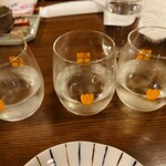 日本酒 松本 - 左から田中六五・よえもん・新政 202212