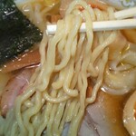 Harukiya - わんたん麺の低加水中太縮れ麺(R4.12.28撮影)