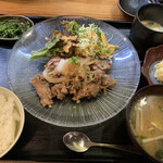 Hakata Ryouritaemon - 日替り定食(牛バラおろしポン酢)