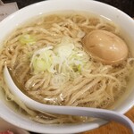 塩そば専門店 桑ばら - ネギトロ丼と全粒粉平打ち麺の塩かけそばの定食