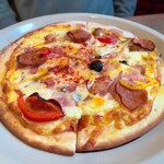 珈琲達磨堂 - ドライトマトとベーコピザピザ