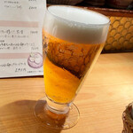 おでん・かしみん - 生ビール（小）@¥580税