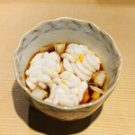 東麻布 天本 - 白子ネギ和え