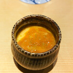 東麻布 天本 - 真鯛白甘鯛出汁のこのわた茶碗蒸し