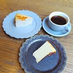 TSUBASA COFFEE - ■人生初のバスクチーズケーキ
                ■セミドライ蜜柑のバナナカルダモンチーズケーキ