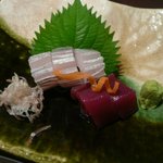 萌えぎ - お造り（カンパチ、生マグロ）