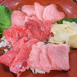 食事処 たむら水産 - 【2022/12】生本まぐろ頭丼アップ