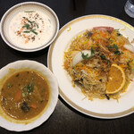 SALMA Tikka & Biryani - ビリヤーニセット これにサラダとドリンクが付いて@1,260円