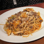 TRATTORIA ROMANO - ②牛ひき肉のキノコ、キャベツのボロネーゼソーススパゲッティ