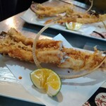 蕎麦きり 一 - 活け穴子の天麩羅です。