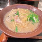 Teshigoto Sanuki Udon Sansan - 白味噌うどん（牡蠣入り）2022年ver 去年よりやや色が濃いめ？