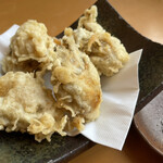 そば哲 - 牡蠣の天ぷら