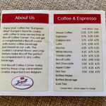 Biscoff COFFEE CORNER - 2019/12/11メニュー