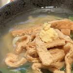 きつね庵 - おろし生姜をスープに溶かしながら食べます