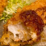 とんかつ・串揚げ 冨岳 - 2022年12月上エビフライ