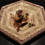 薪鳥新神戸 - 鶏わさ（高坂鶏 胸肉 + 高坂鶏 レバー）