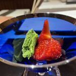 味あら井 - 自家製抹茶アイスとあまおう