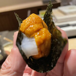 味あら井 - アオリイカと雲丹の海苔巻き