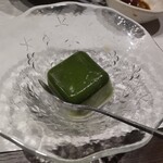 Sabou Kirameki - 抹茶プリン・サービス。