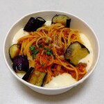 カネ保水産 - 茄子とモッツァレラのボロネーゼスパゲッティ