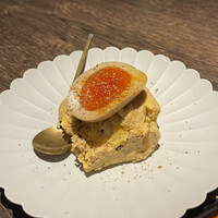 日本酒と創作懐石 恵比寿ちょこっと - 燻製たまごのポテトサラダ