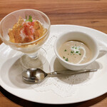 Roiyaru Hosuto - セットのスープとジュレ