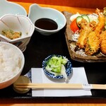 茶寮 ふ川 - 海鮮フライ御膳