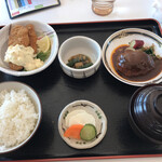 くまもと中央カントリークラブ - アジフライとハンバーグ定食