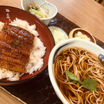 謙徳蕎麦 - Ａランチ　うな丼と蕎麦　1,050円