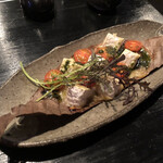 omo cafe - カマンベールチーズの朴葉味噌焼き(1000円)