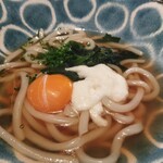肉割烹 肉かぶく - 月見とろろうどん