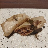 肉割烹 肉かぶく - 和牛そぼろ春巻き