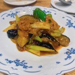 Shirokuma - 茄子のピリ辛炒め　ここは炒め物の味付けとトロミが最高^_^