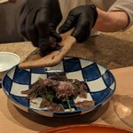 銀座 kappou ukai 肉匠 - たくさんトリュフかかってます