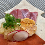 御料理 ひさまつ - 造里 やいと鰹 あん肝