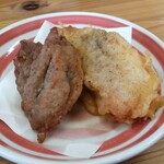 准手打ちな 満福うどん - 唐揚＋鶏天ミニで100円！