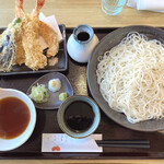 蕎麦 くつざわ - 天ざる大盛(海苔なし)