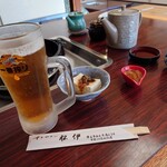 すきやきの松伊 - ノンアルコールビール 550円(税込)。