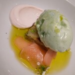 organ - セロリのガトーとアイス