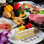 Oosaka Sutekihausu Noda - 誕生日、記念日コース乾杯のグラスワイン、サプライズケーキ（サービス）