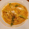 イタリアンダイニングDONA - パスタ　紅ずわい蟹とグリーンアスパラのトマトクリーム