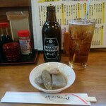菊乃家本店 - ホッピー黒とお通し