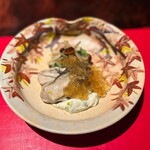 Sanpi ryo ron - 牡蠣の煮浸し、九条ネギ