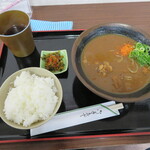 伊賀ドライブイン - カレーそば＋ご飯