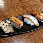 鮨 笹元 - 2013年5月訪問時：おまかせ：焼き寿司（2人分）：これが美味しいんです！