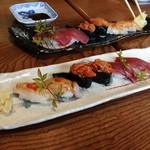 2013年5月訪問時：おまかせ：握り（1皿につき2人分）