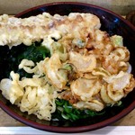 ゆず屋製麺所 - ゆず屋製麺所 ＠神田 ぶっかけうどん 310円 ＋ かき揚げ 150円 ＋ わかめ 90円 ＋ サービスのちくわ天