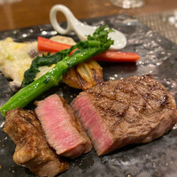 バーデンバーデン - 飛騨牛ロースのグリル 岐阜県郡上ワサビ塩添え