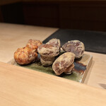 成生 - 左：百合根「月光」、右：椎茸