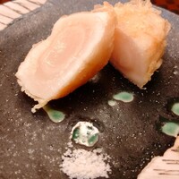 天ぷら 銀座おのでら 並木通り店 - ホタテ、トリュフ塩